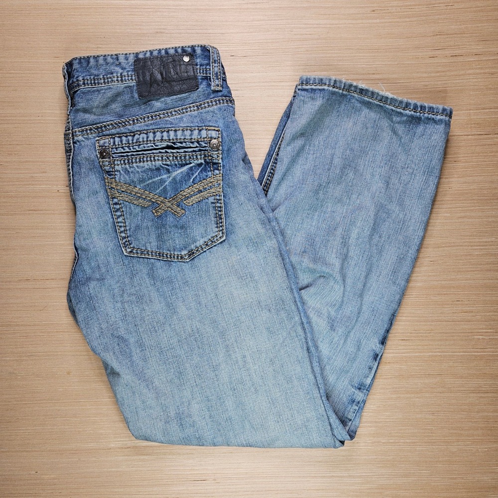 Axel Treadwell Jeans Men 32x32 Fits 32x30 Blue Relaxed Straight Leg‎ Denim Pants